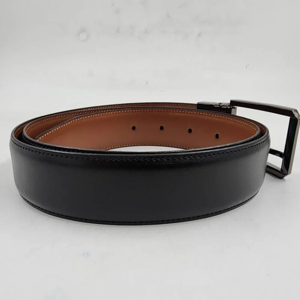 Perry Ellis Portfolio Love Triangle Reversible Belt Men's M 34/36 Black